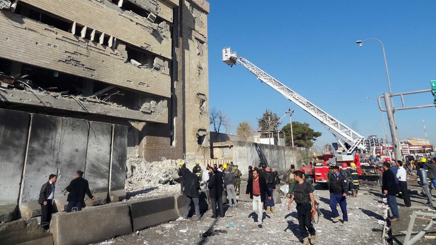 Police headquarters destroyed by suicide attack