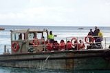 A boat carrying asylum seekers near Christmas Island (file)