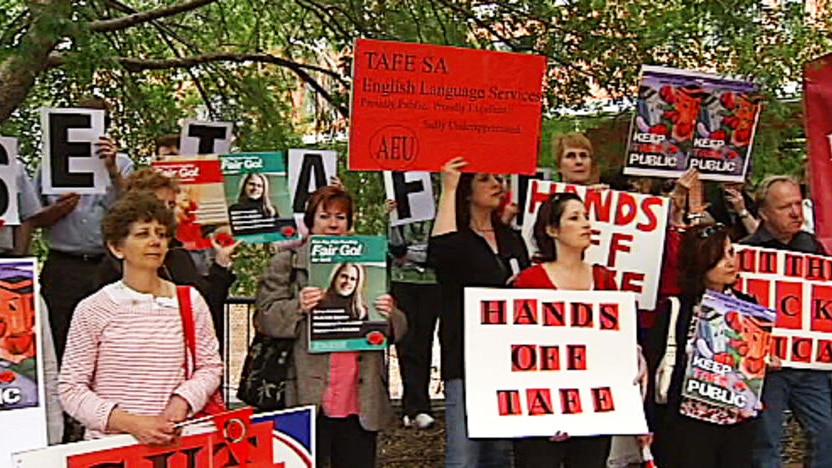 TAFE protest rally