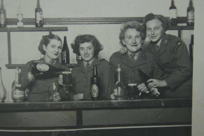 Phoebe Parker (right) with some of her army colleagues