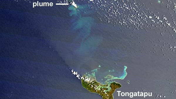 Hunga Ha'apai volcano off Tonga's main island on Tongatapu