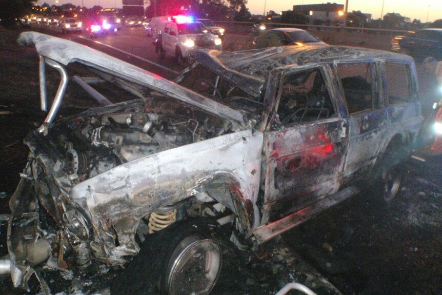 4WD crashed on Mitchell Freeway