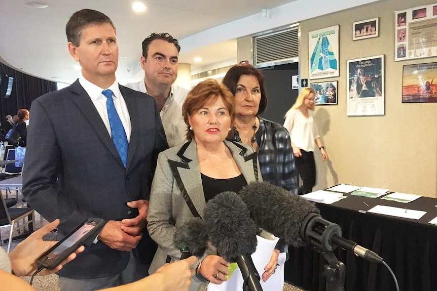 MP Jo-Ann Miller (centre), with MP Lawrence Springborg in Mackay on May 29, 2017