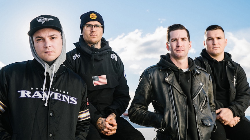 A 2019 press shot of The Amity Affliction