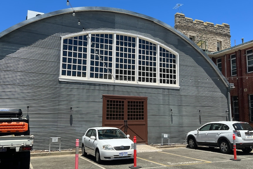 A rear view of the Perth Mess Hall.