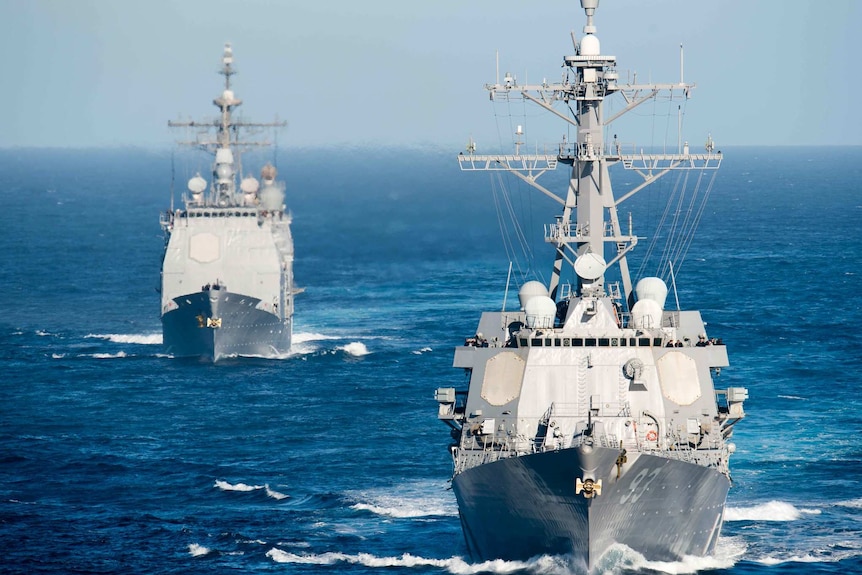 USS Chung Hoon and USS Mobile Bay