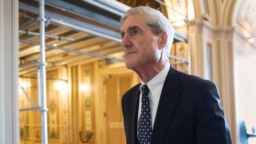 Special counsel Robert Mueller departs after a meeting on Capitol Hill