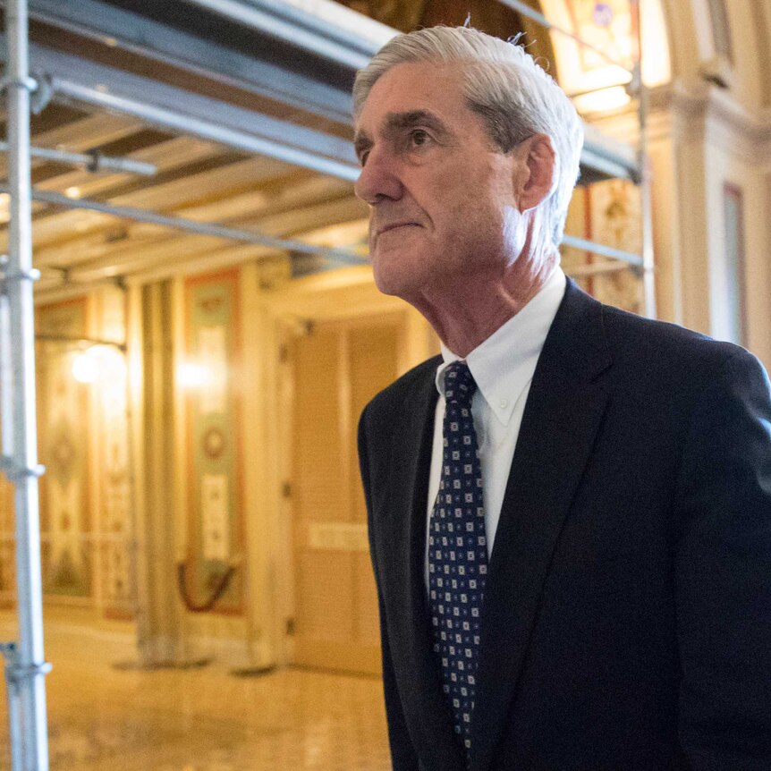 Special counsel Robert Mueller departs after a meeting on Capitol Hill