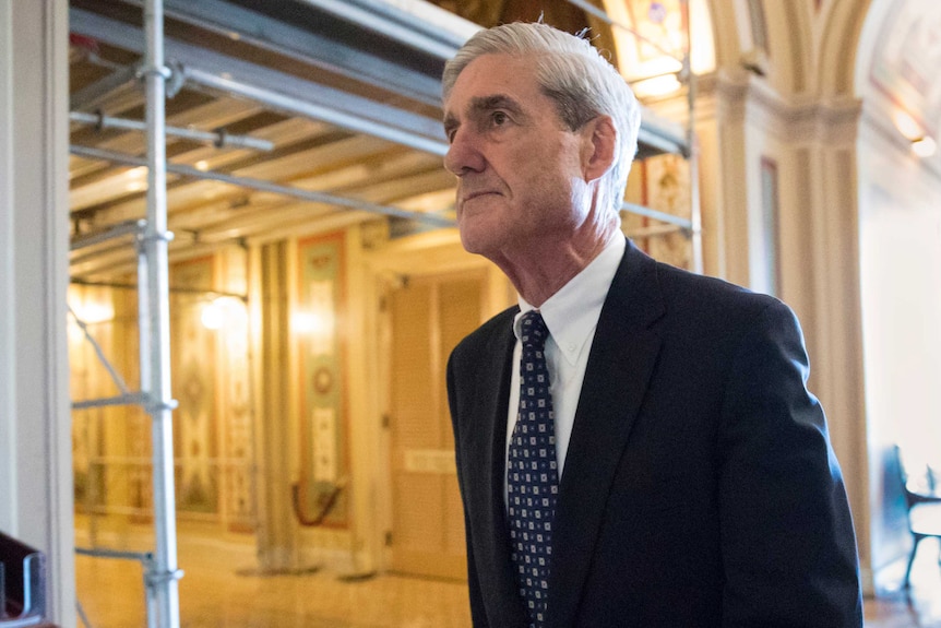 Special counsel Robert Mueller departs after a meeting on Capitol Hill