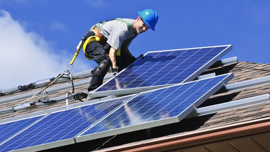 Solar panel installation