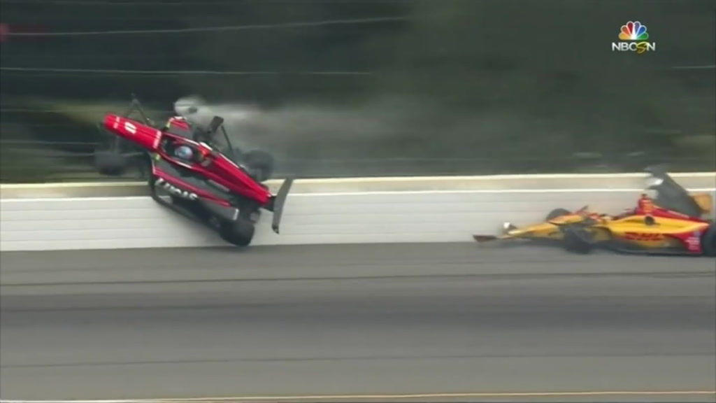 Indycar Driver Robert Wickens Taken To Hospital After Dramatic Crash Destroys Car Abc News