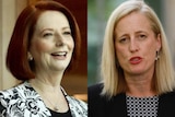 A composite photo of former prime minister Julia Gillard and ACT Labor senator Katy Gallagher.