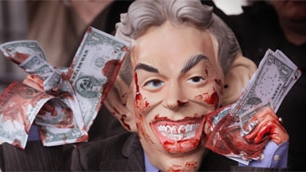 An anti-war demonstrator dressed as Tony Blair(Peter Macdiarmid/Getty Images)