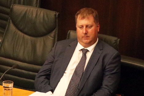 Tasmanian Lyons MP John Tucker sits in parliament
