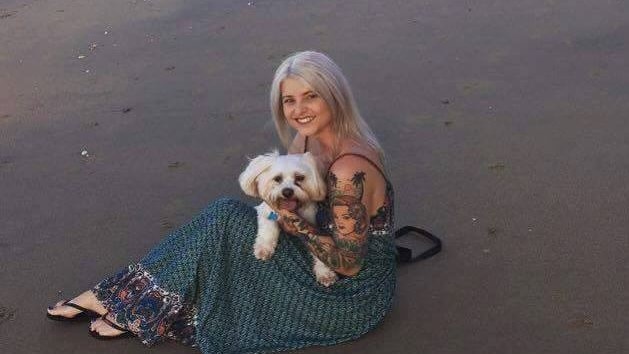 Alannah Brooking with her dog Romeo