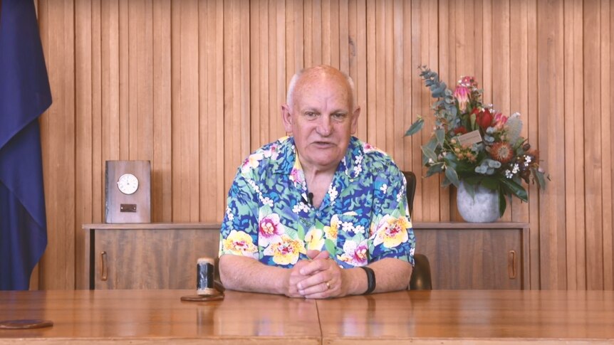Bland Shire Council general manager Ray Smith in the Bring Flavour to Bland video