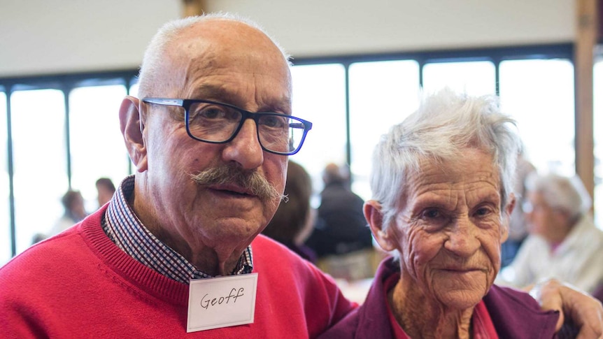 Geoffrey Sellars and his partner Jan at the dementia cafe