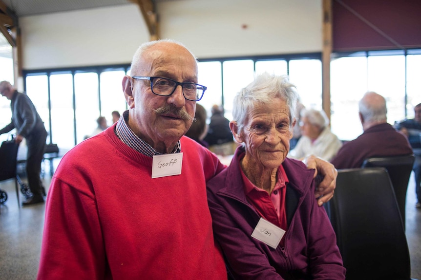 Geoffrey Sellars and his partner Jan at the dementia cafe