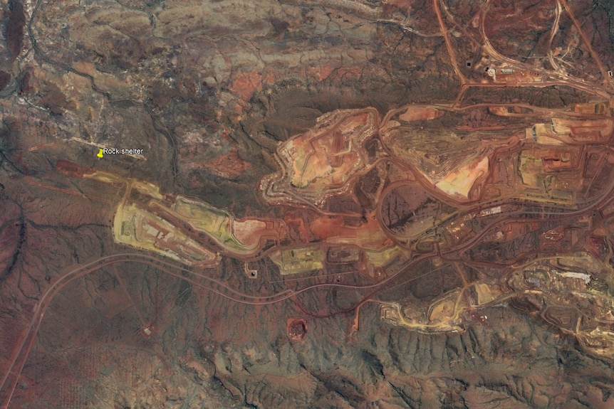 A mine site aerial photo