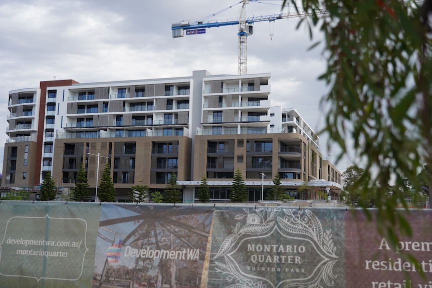An apartment building in the Perth suburb of Shenton Park while under construction.