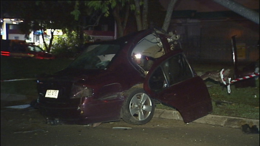 Man dies after car hits power pole