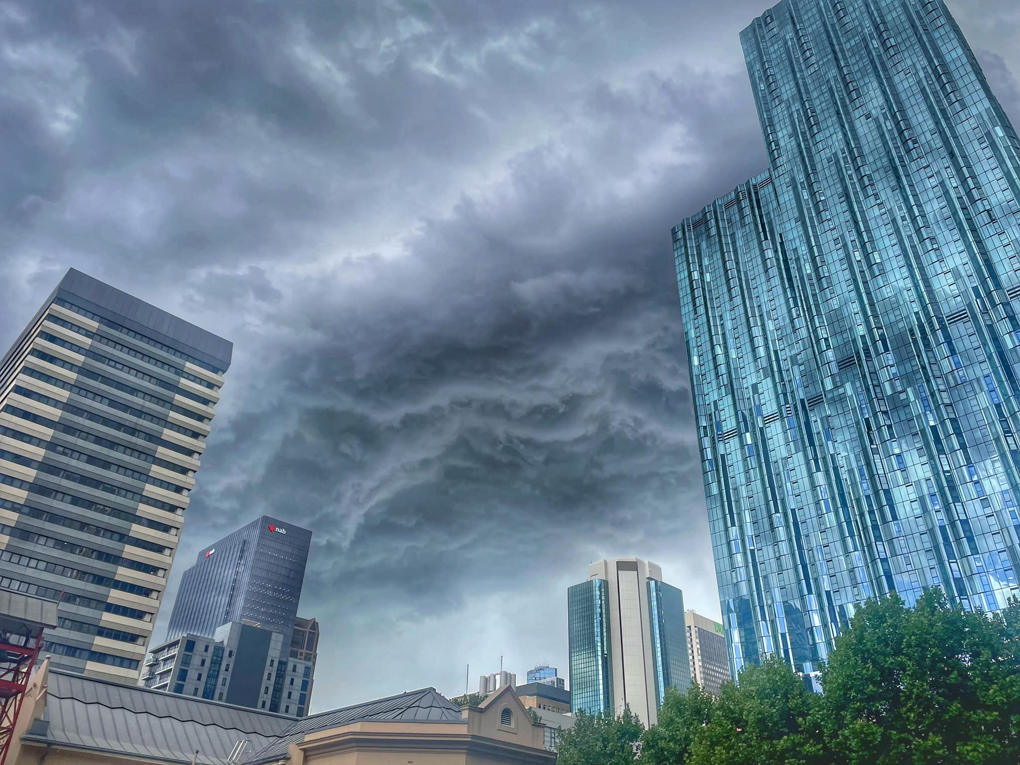 Dark storm in Melbourne