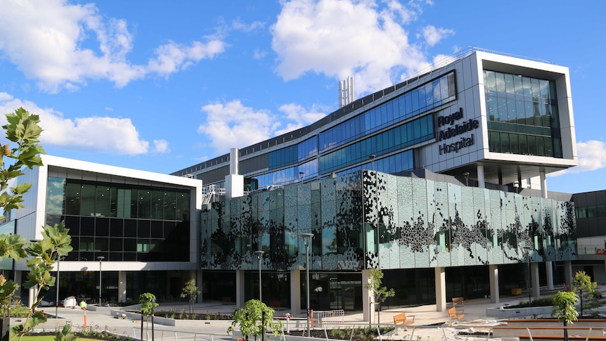 The front of the new Royal Adelaide Hospital