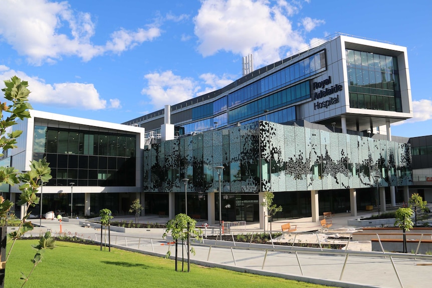 The front of the new Royal Adelaide Hospital