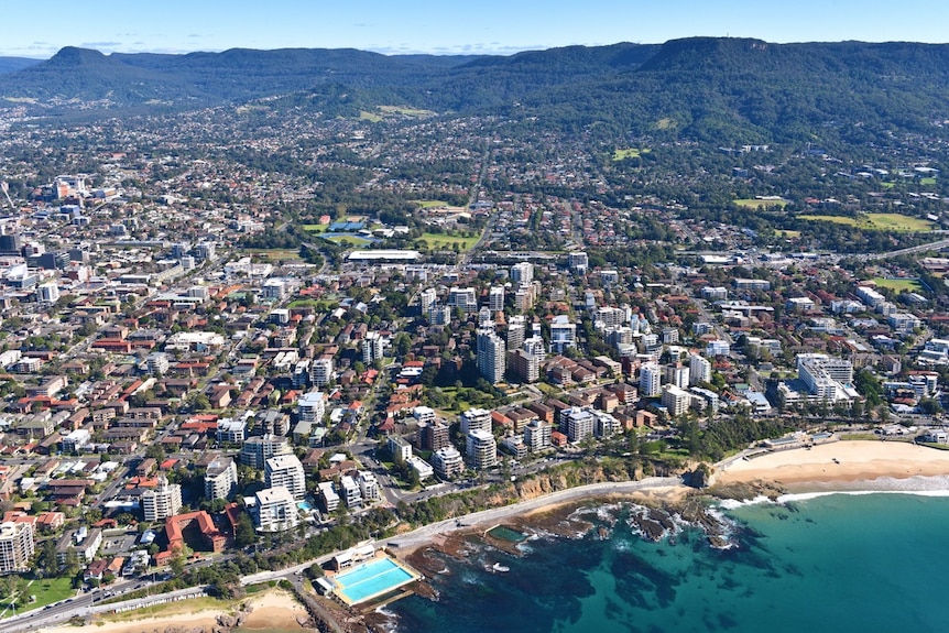 City of Wollongong from above
