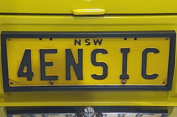 The personalised number plate on Michael Chamberlain's 1977 Torana.