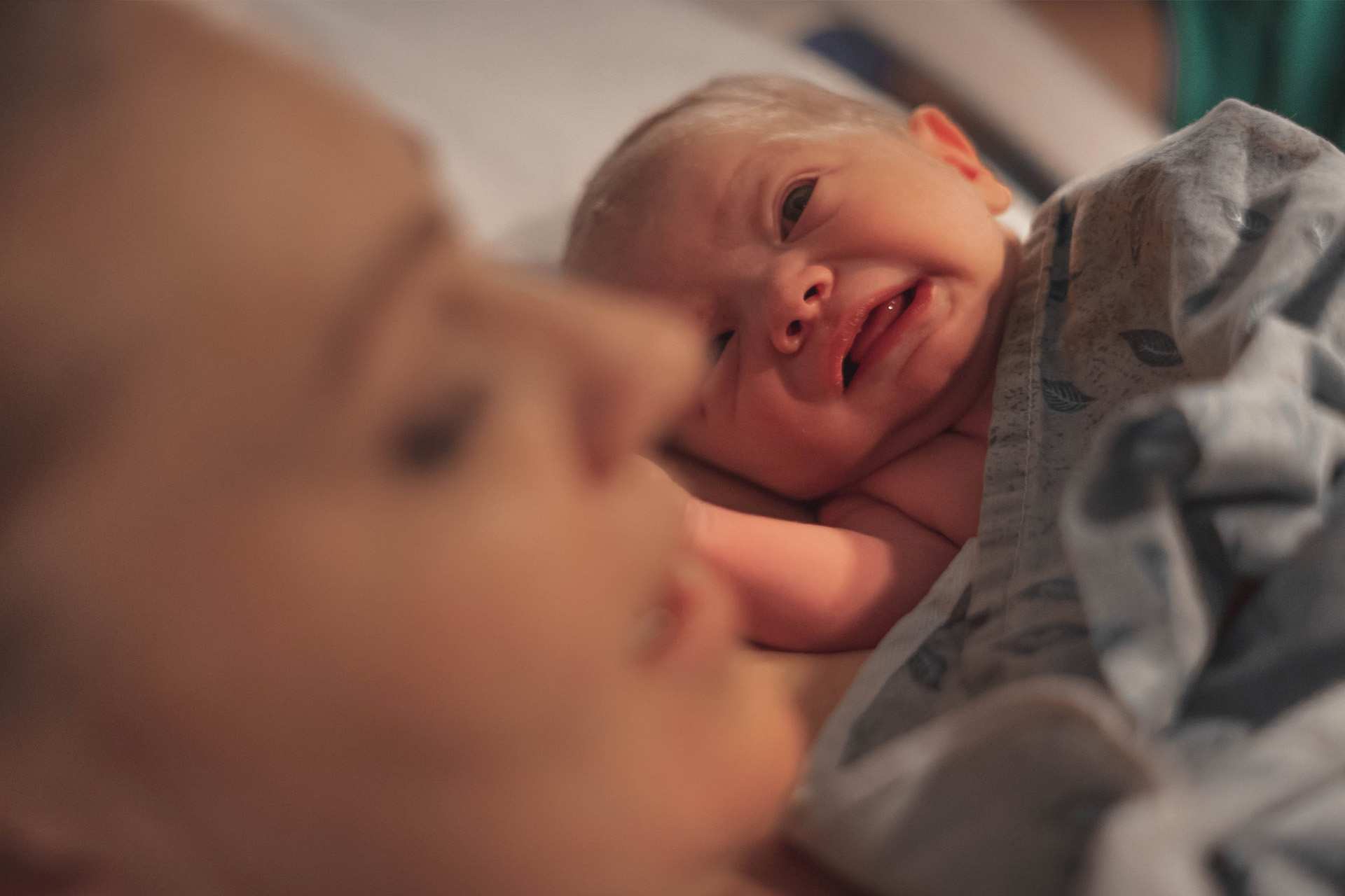Newborn baby with mum