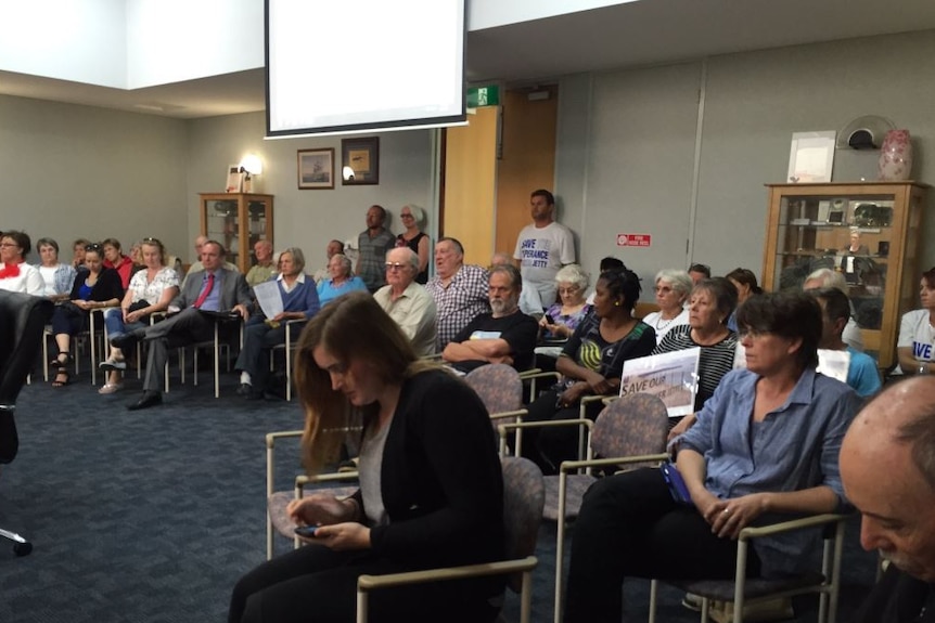 Esperance residents seated in the public gallery at the town's Shire Offices.