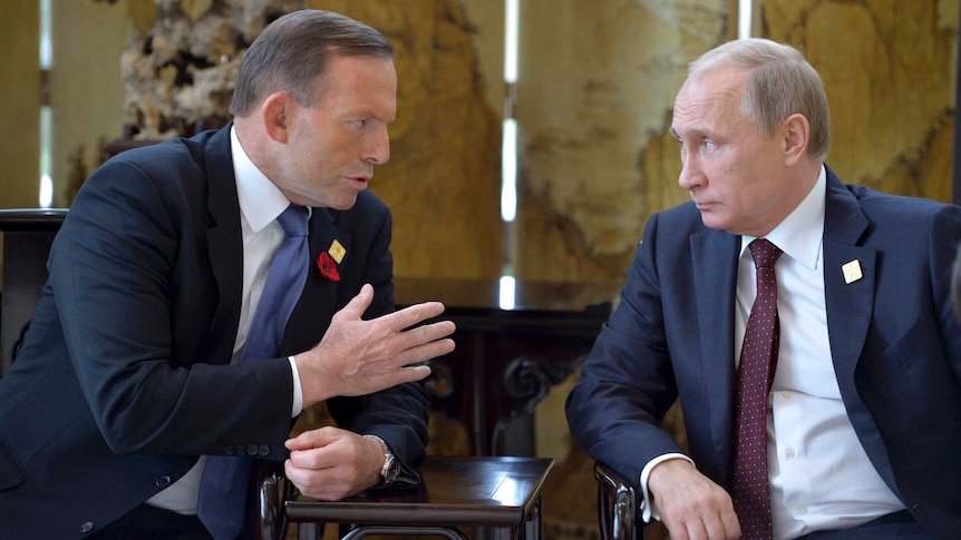 Tony Abbott and Vladimir Putin