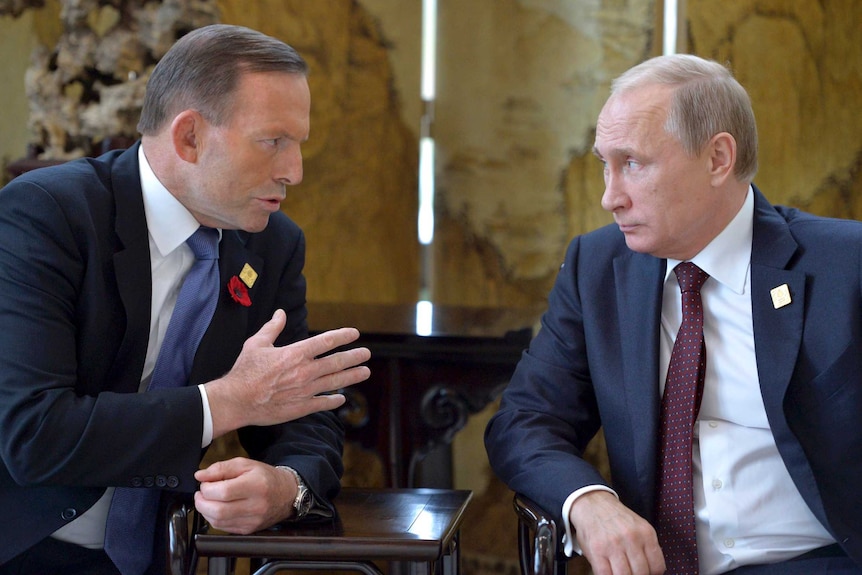 Tony Abbott and Vladimir Putin