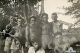 Private Max 'Eddie' Gilbert (top right), shortly before the Japanese attack in Ambon.