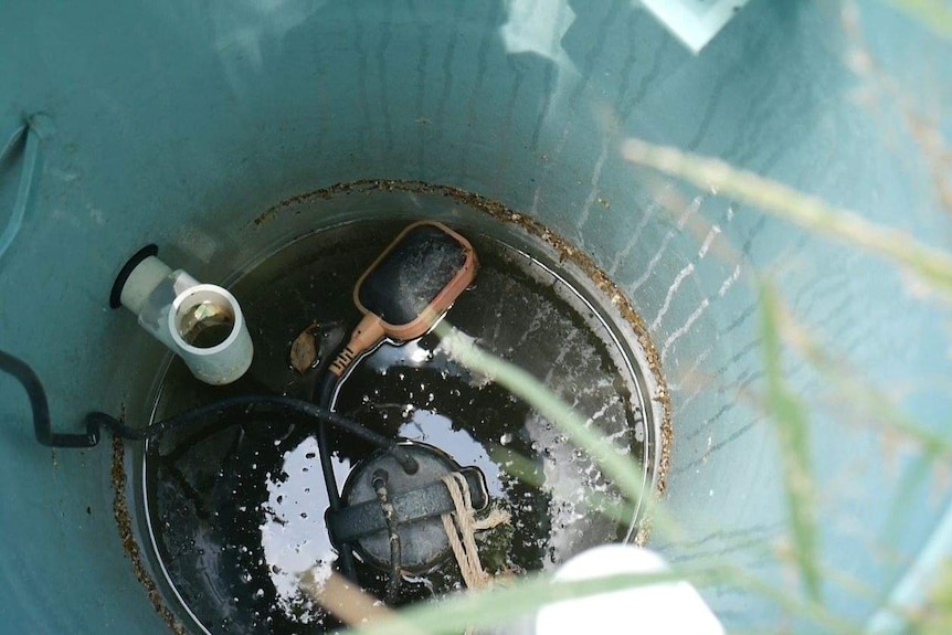 Inside an Aerated Wastewater Treatment System.