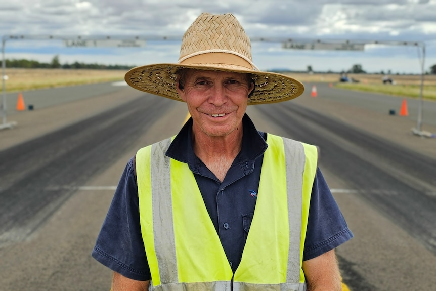 A man in a high visibility vest