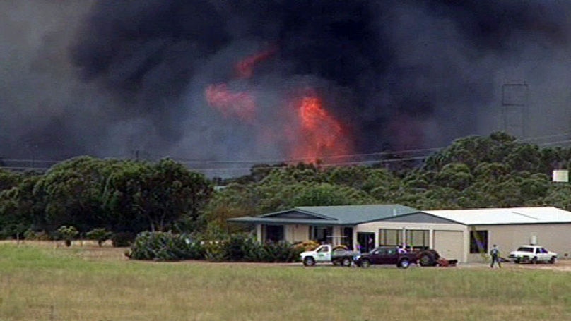 The fierce blaze forced residents to flee.