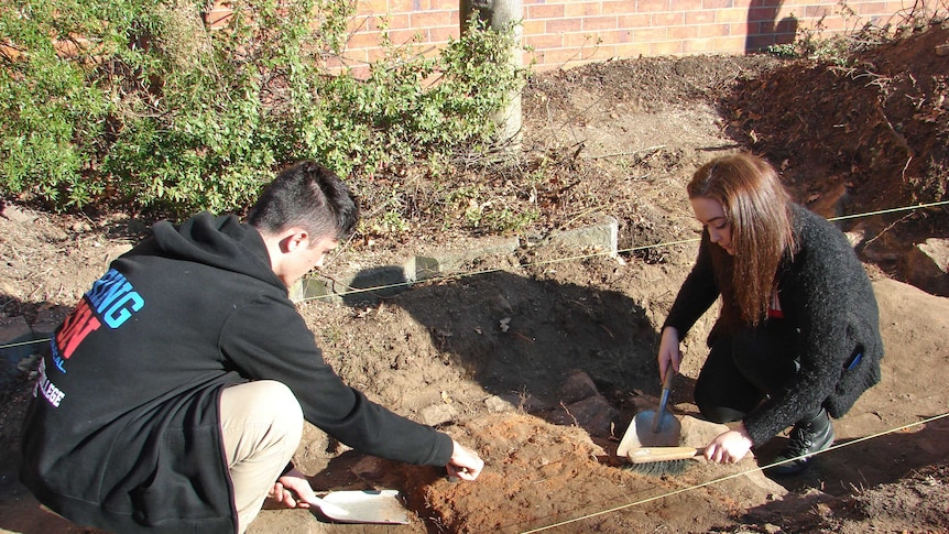 Launceston College students are getting their hands dirty at the archaeological  dig.