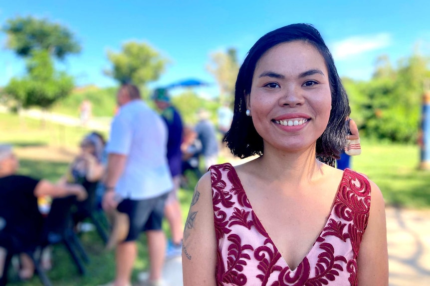 Casino resident Rowena from the Philippines after her citizenship ceremony