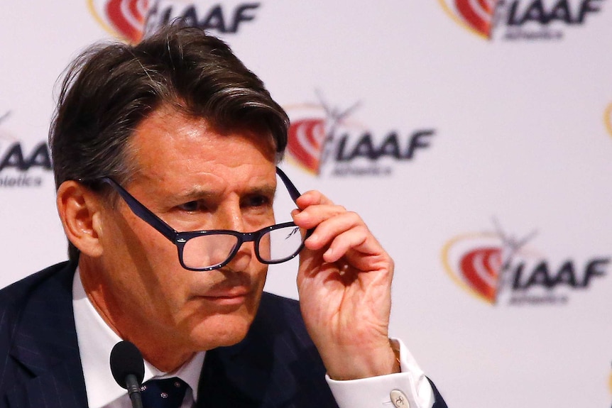 IAAF president Sebastian Coe