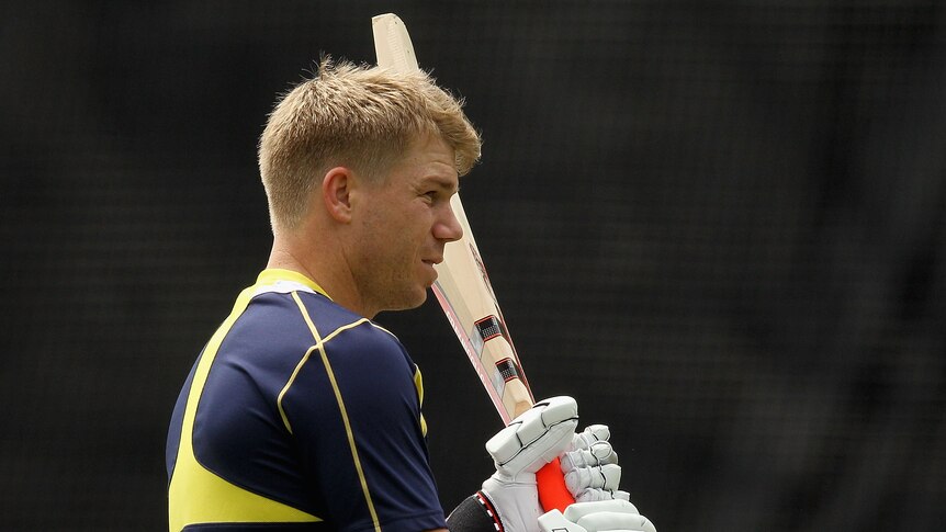 Race to be fit ... David Warner suffered groin soreness during his knock against Sri Lanka on Sunday.