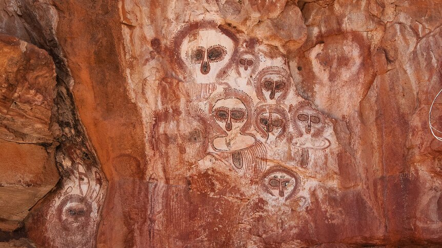 picture of Wanjina spirits from the Kimberly
