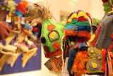 Inside the gallery at the Beanie Festival