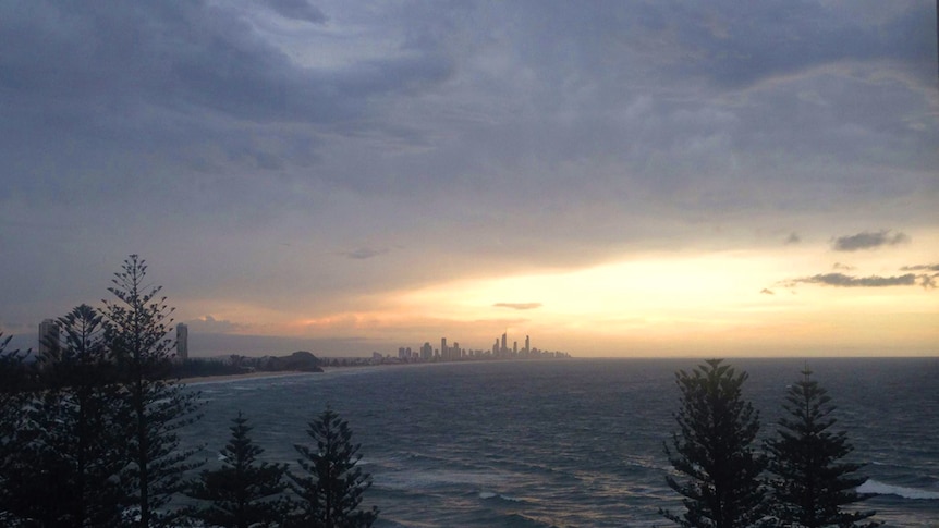 A storm over Burleigh Heads on the Gold Coast, November 6, 2014