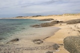 Water washes onto the sandy shore at Browns Beach South Australia