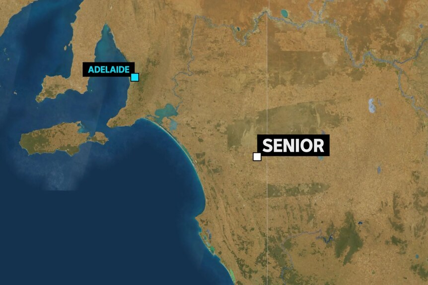 A map showing the South Australian locality of Senior.