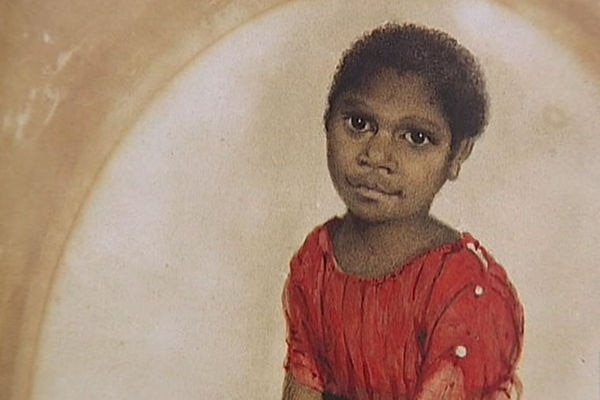 1842 portrait of Aboriginal girl Mathinna, by Thomas Bock