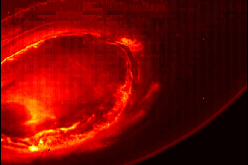 Infrared image of Jupiter's southern aurora taken by Juno spacecraft
