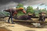 Artist impression of the Suskityrannus hazelae dinosaur.